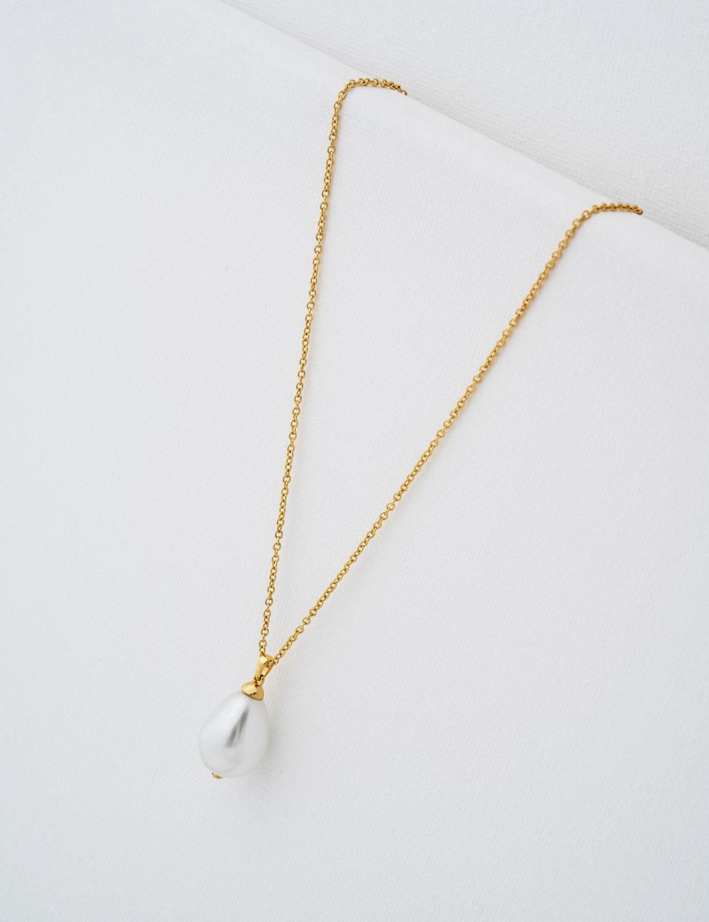 Women Ted Baker PARMLIA - Pearl Drop Pendant Necklaces Gold | KSA  4826-OLDHT
