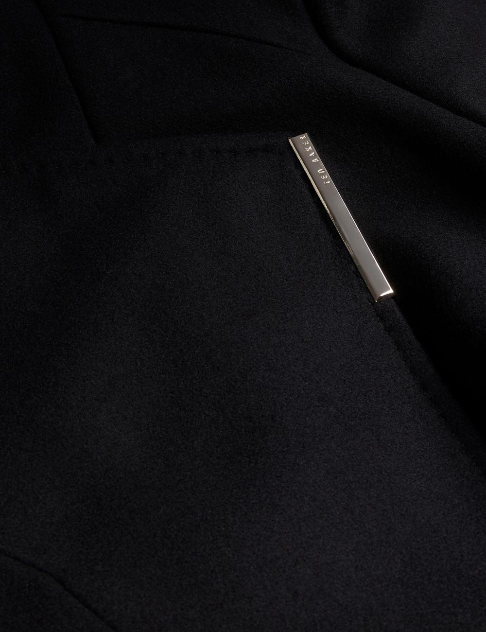 Women Ted Baker ROSELL Wool Wool Coats Black | KSA  8439-DKQVT