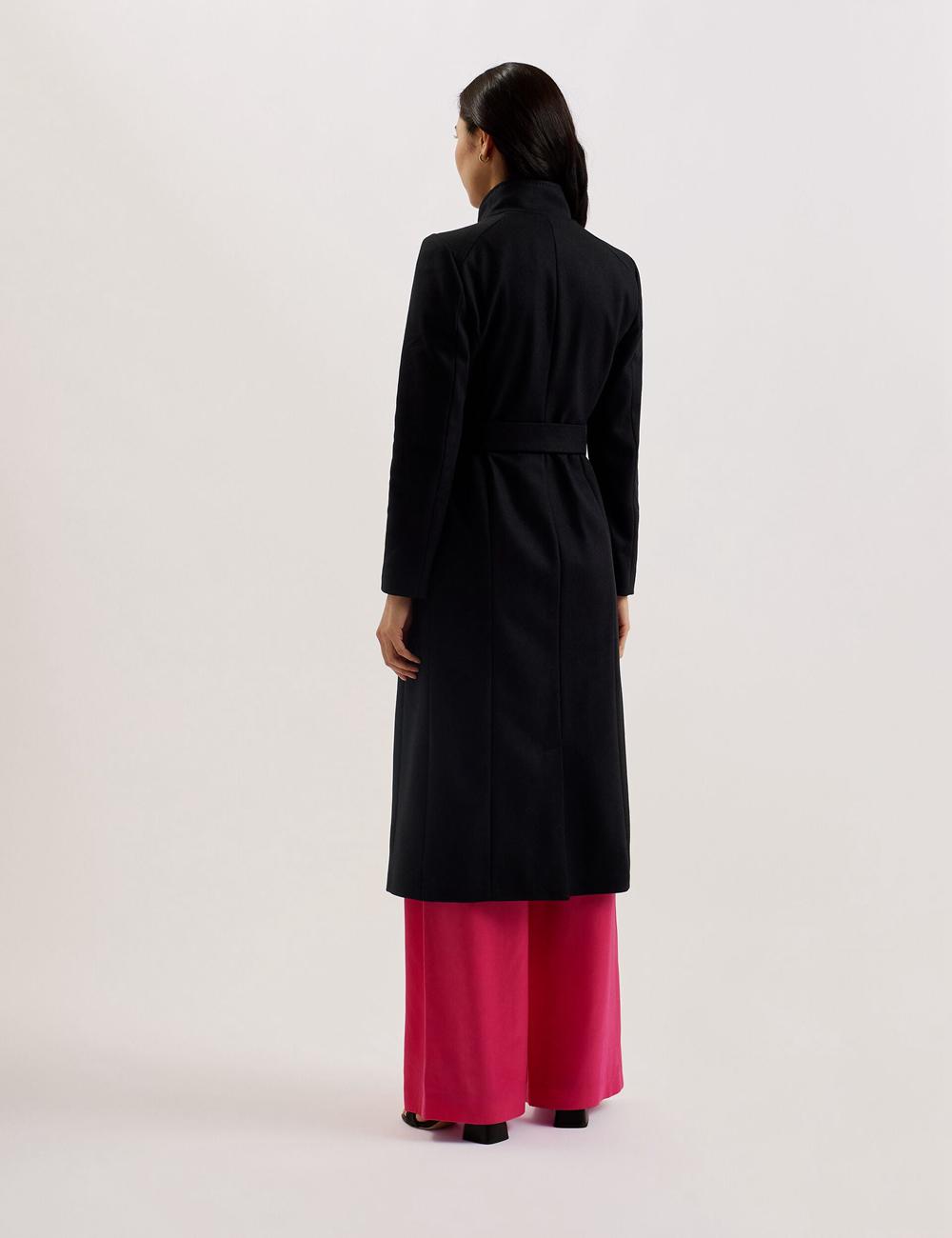 Women Ted Baker ROSELL Wool Wool Coats Black | KSA  8439-DKQVT