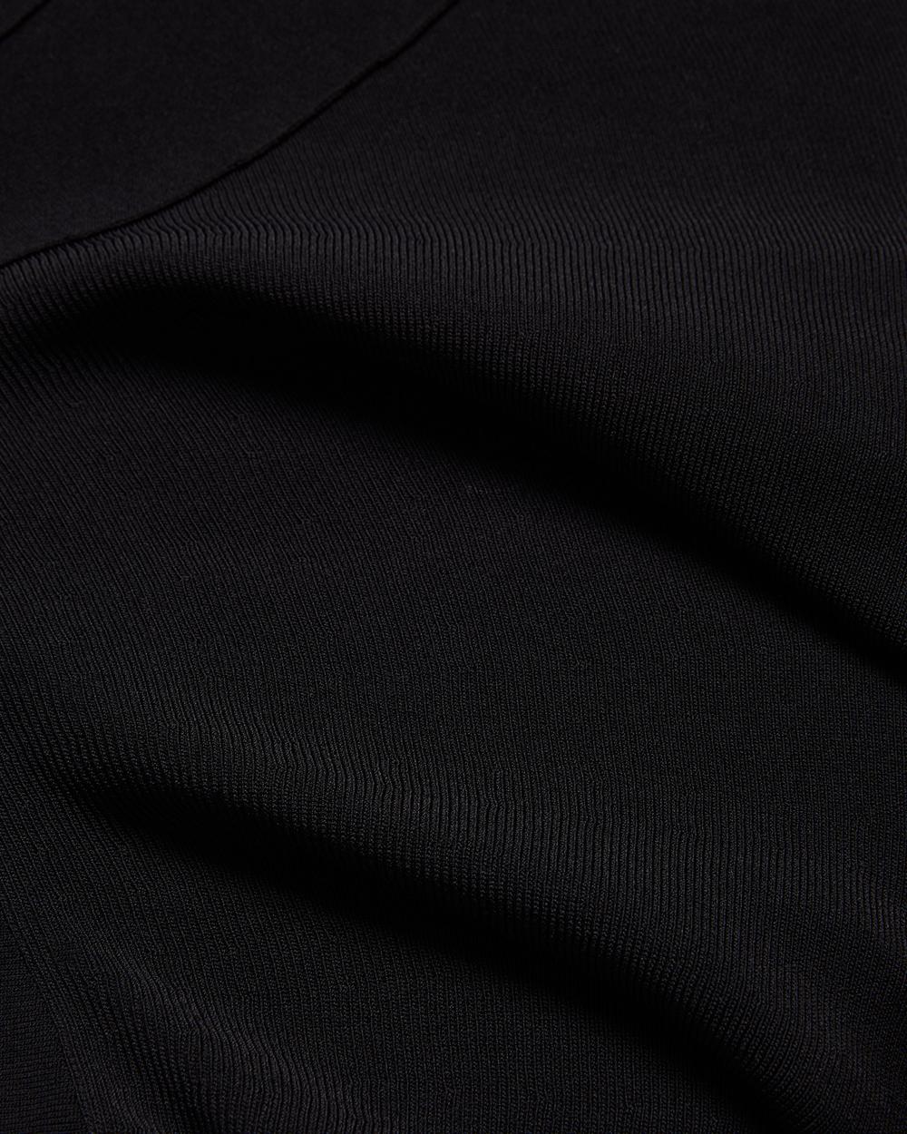 Women Ted Baker SAMALEE - Flippy Hem Knitted Midi Dresses Black | KSA  7862-GASHQ