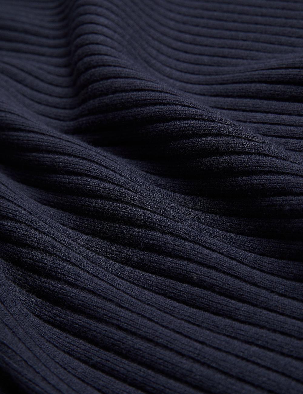 Women Ted Baker SANDIII - Sleeveless Ribbed Knit Column Maxi Dresses Navy | KSA  0271-YTJBA