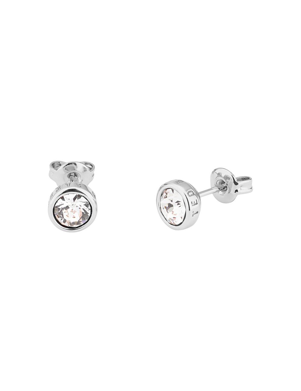 Women Ted Baker SINAA - Solitaire Crystal Stud Earrings Silver | KSA  4768-KZNIY