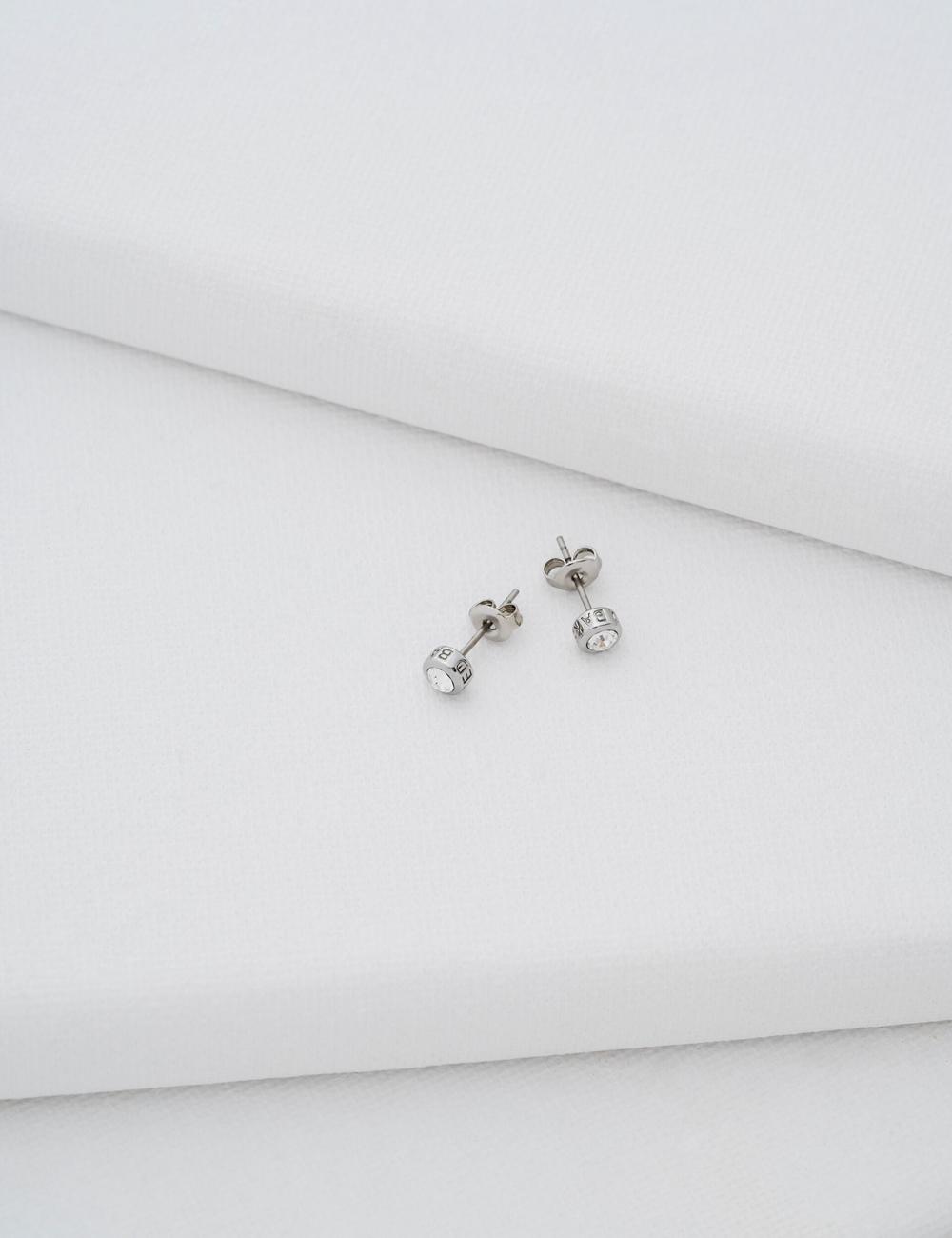 Women Ted Baker SINEE - Mini Crystal Stud Earrings Silver | KSA  1759-ASMJH