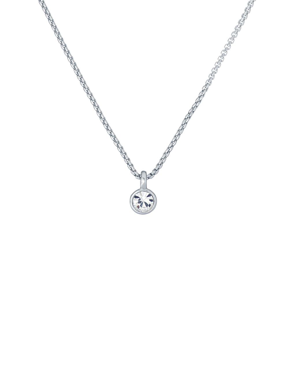 Women Ted Baker SININAA - Mini Crystal Pendant Necklaces Silver | KSA  0648-ERUHG
