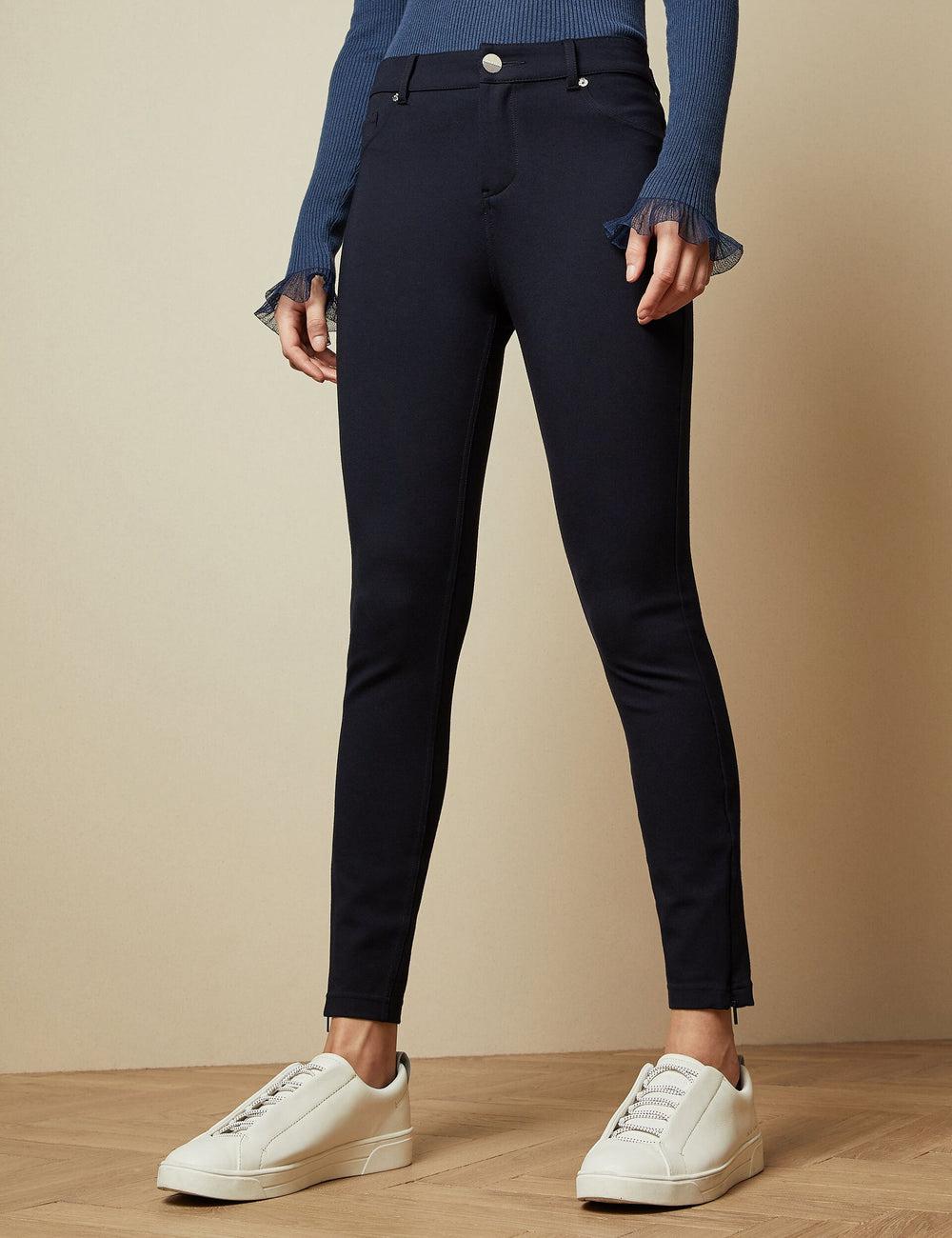 Women Ted Baker STRENTI - Skinny Fit Zip Cuff Jeggings Dk-Blue | KSA  0148-WODJV