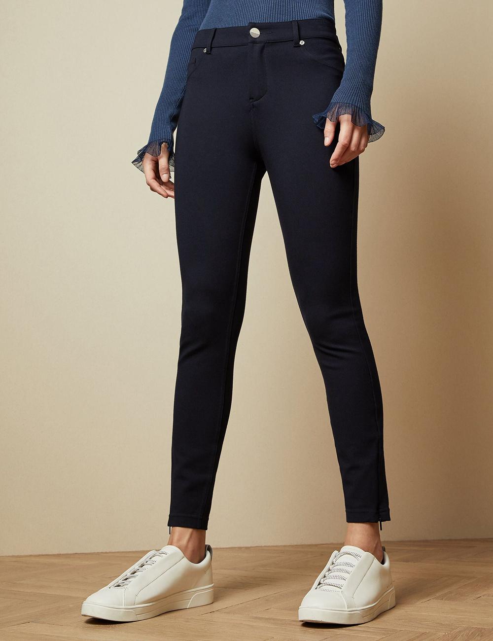 Women Ted Baker STRENTI - Skinny Fit Zip Cuff Jeggings Dk-Blue | KSA  0148-WODJV