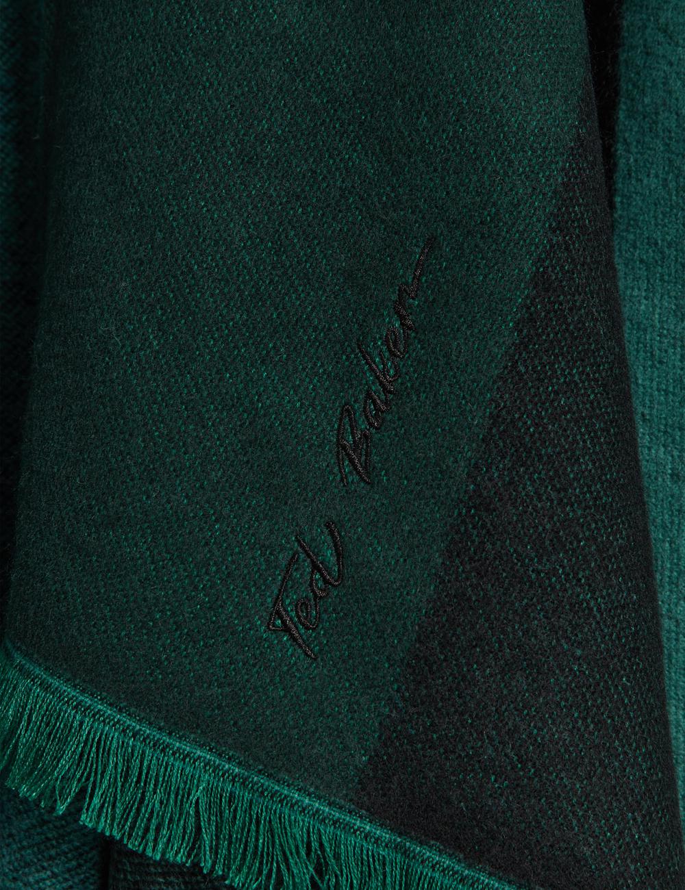 Women Ted Baker SUFFIA - Colour Block Buckled Woven Ponchos Dk-Green | KSA  1053-TLJAZ