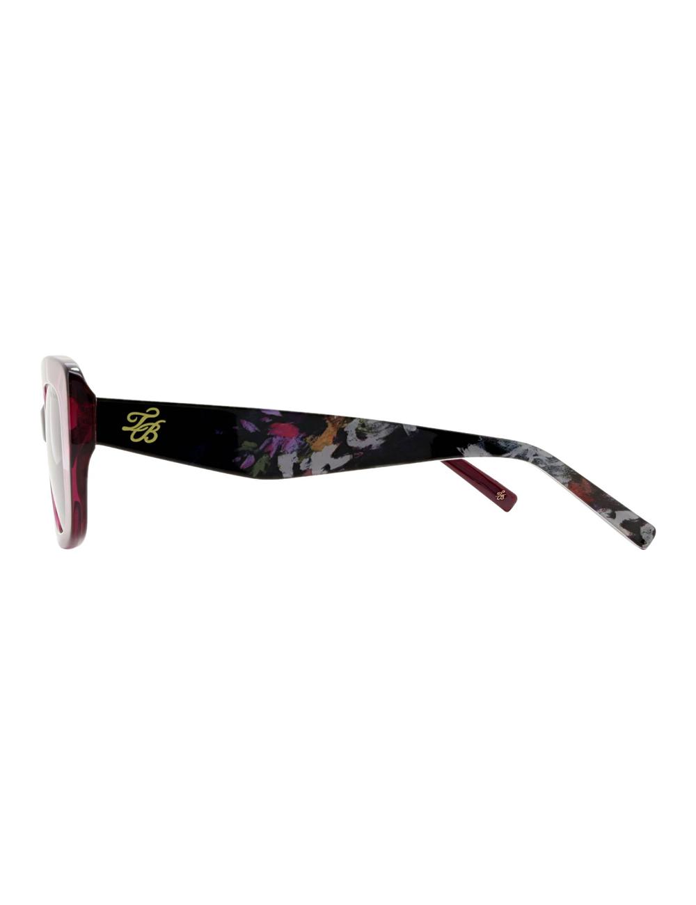 Women Ted Baker SUMMER - Print Detail Chunky Wrap Sunglasses Purple | KSA  9087-GPEOM