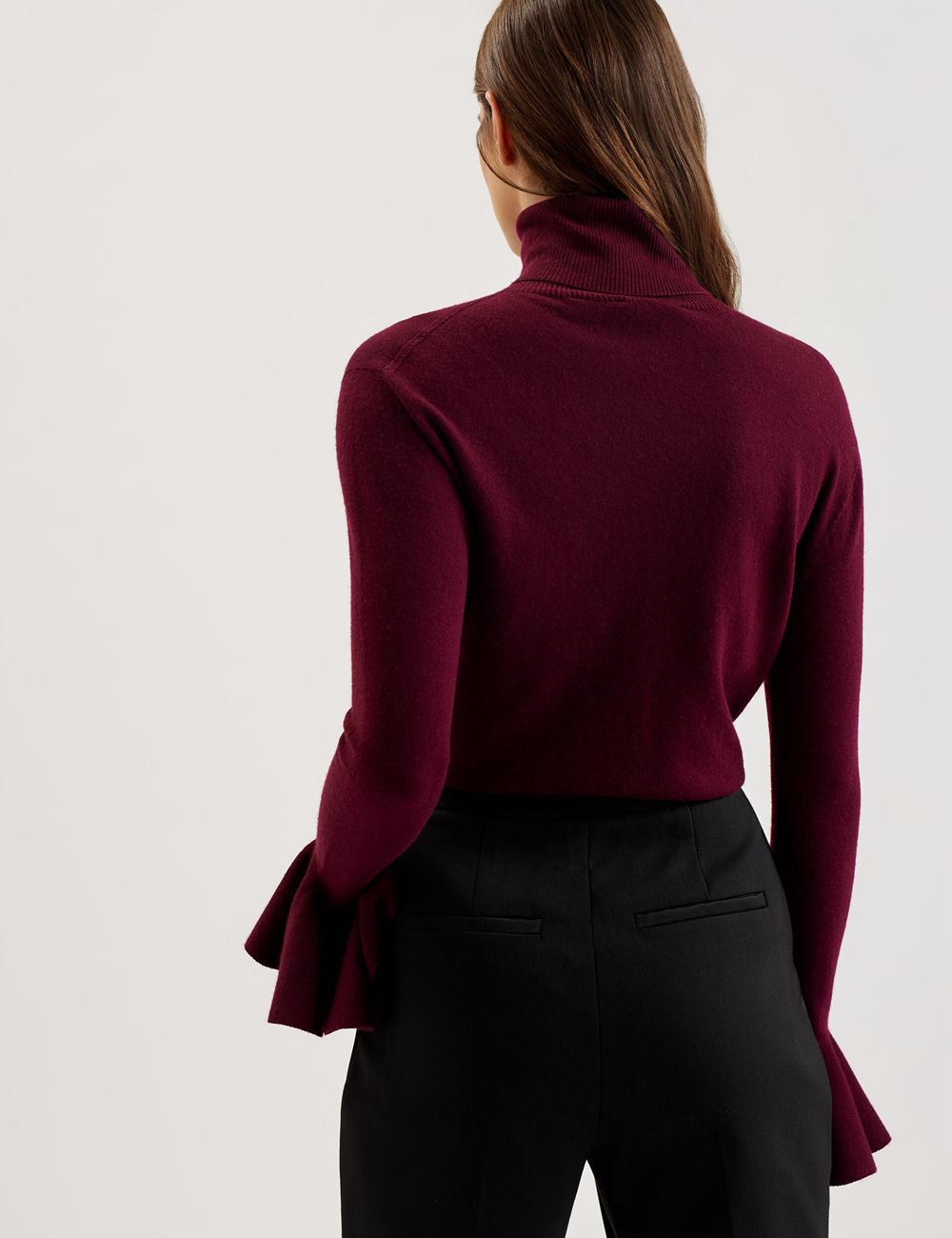 Women Ted Baker TAMSENN - Roll Neck Wool Cashmere Jumpers Red | KSA  2183-CBZRH