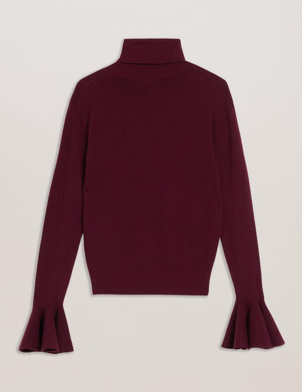 Women Ted Baker TAMSENN - Roll Neck Wool Cashmere Jumpers Red | KSA  2183-CBZRH