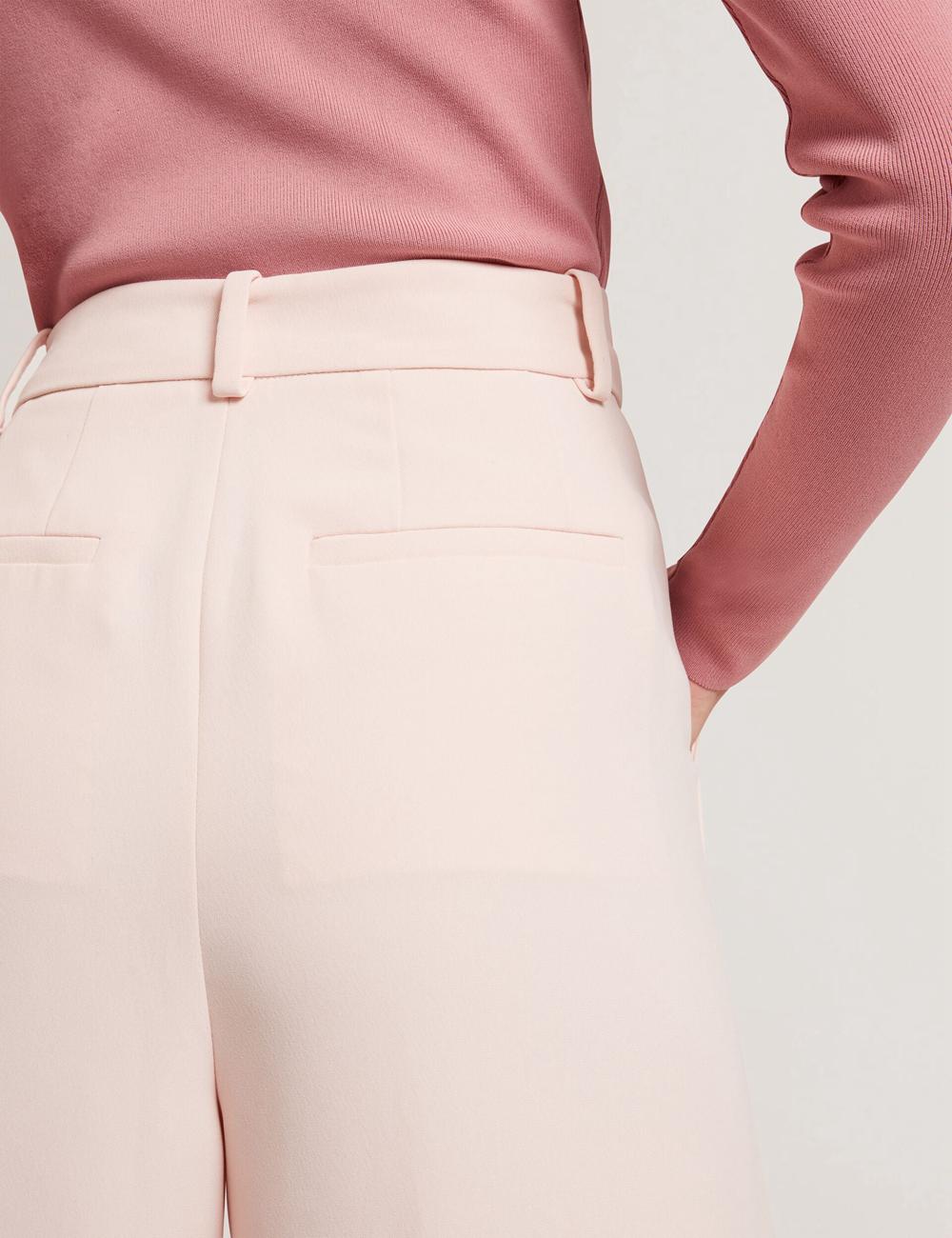Women Ted Baker TRAGAT - Ultra Wide Leg Woven Tailored Trousers Pink | KSA  5340-GDCYR