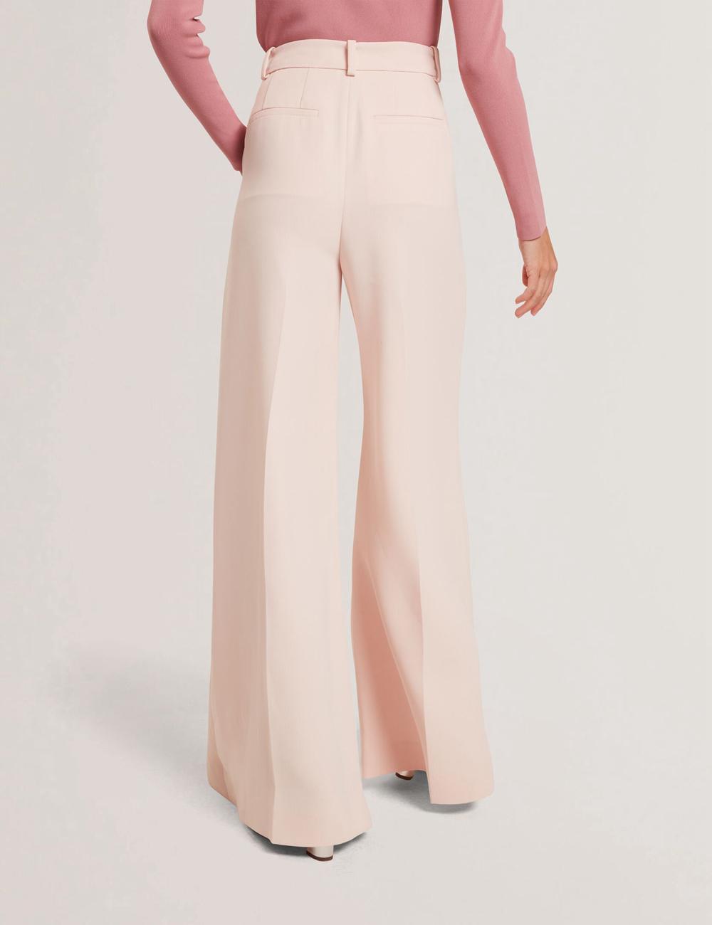 Women Ted Baker TRAGAT - Ultra Wide Leg Woven Tailored Trousers Pink | KSA  5340-GDCYR