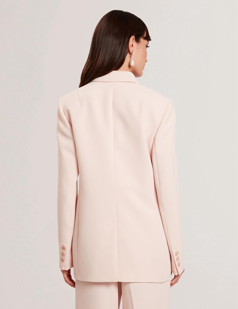 Women Ted Baker TRAGA - Tailored Double Breasted Woven Blazers Pink | KSA  2057-RSXAZ