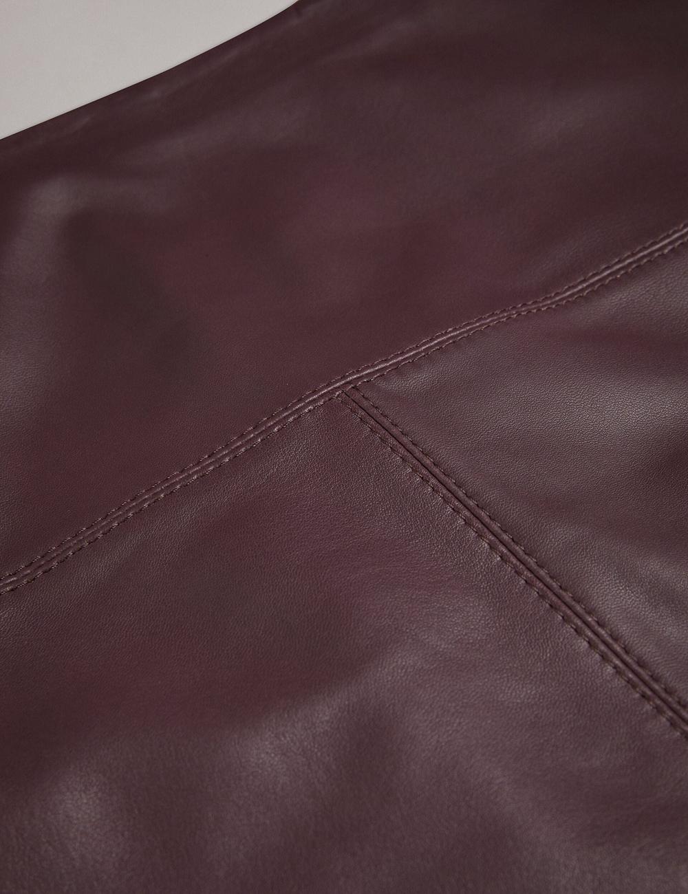 Women Ted Baker VALIAT - A-Line Leather Mini Skirts Red | KSA  4082-EBDXO